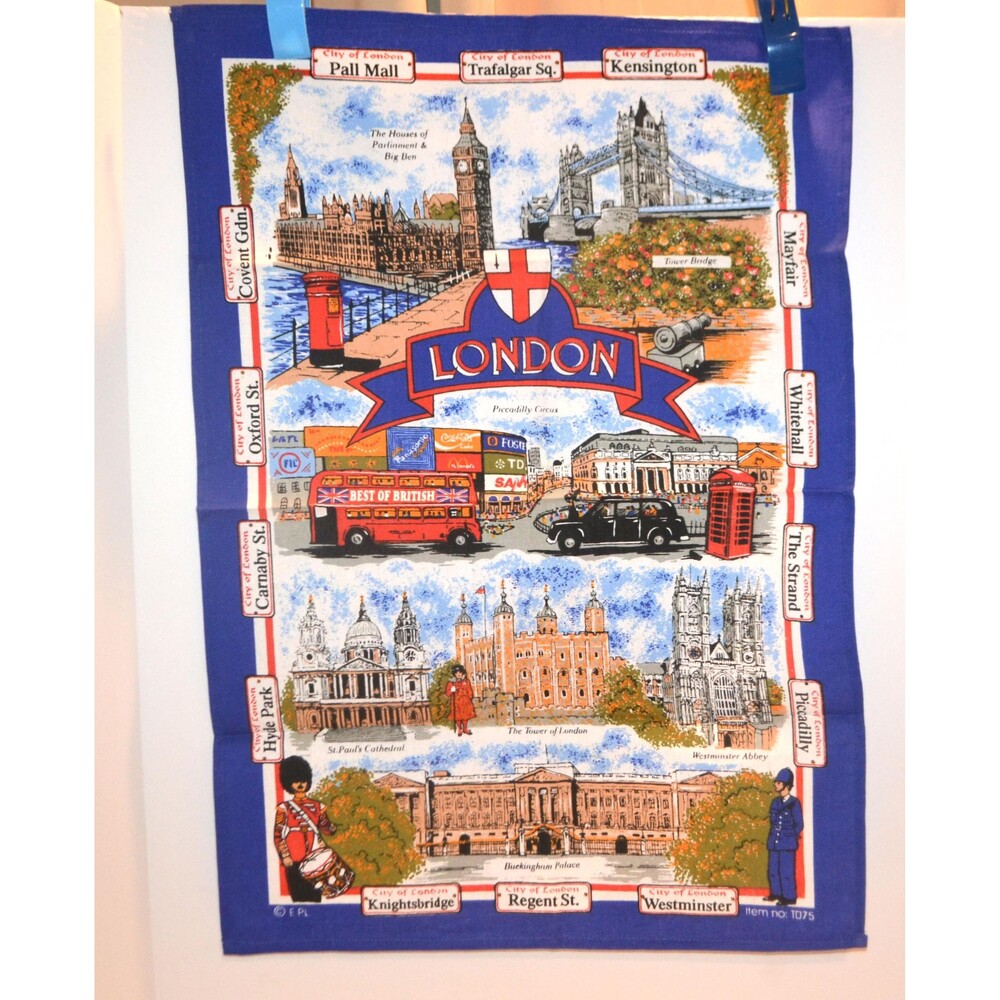 Vintage London Souvenir Linen